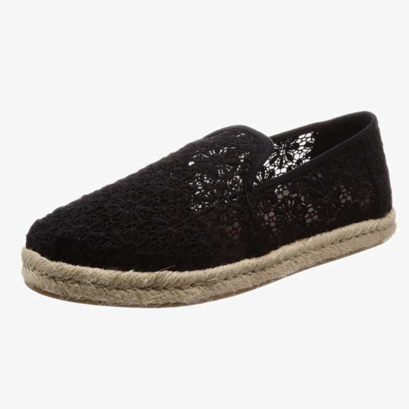 Toms Black Espadrilles Slip-On Shoes - Picture 1 of 7